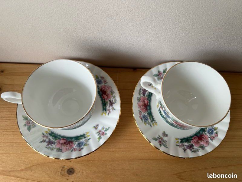 Deux tasses en porcelaine anglaises Fine Bone China (image 4)