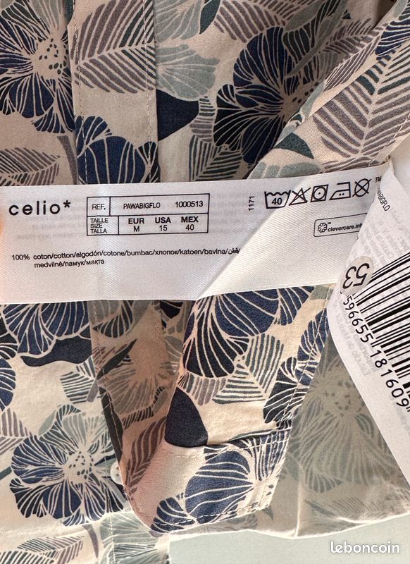 Chemise manches longues homme Celio M - Neuf (image 6)
