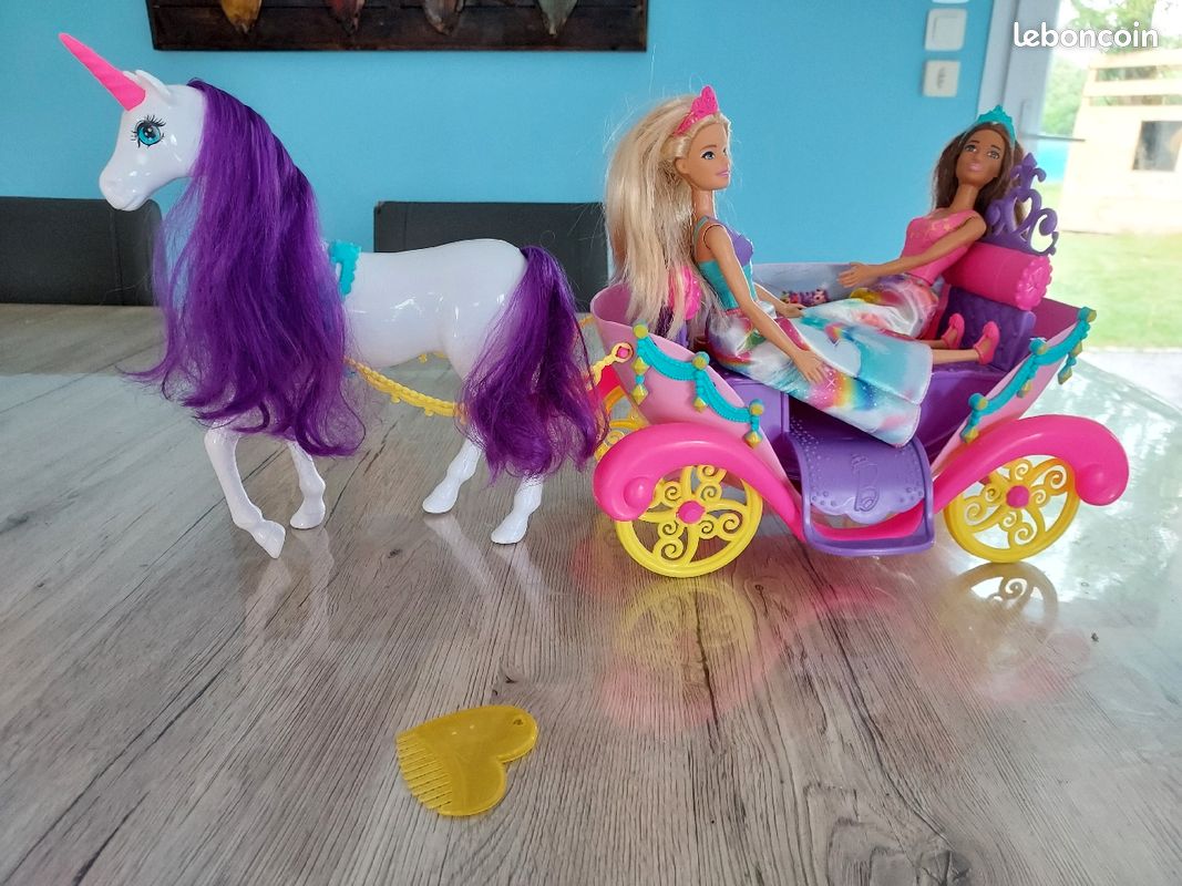 Poupées et calèche licorne Barbie Dreamtopia Jeux Jouets