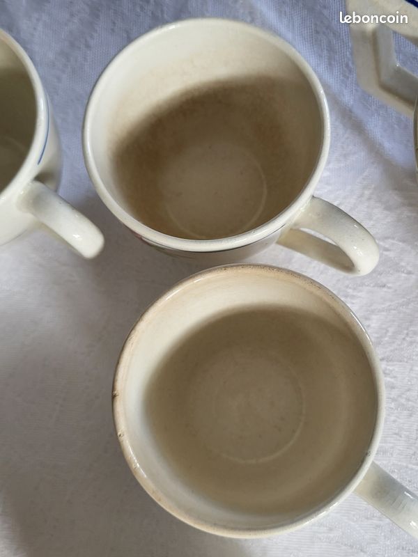 Tasses à café, à thé et crémier Gien, brocante (image 2)