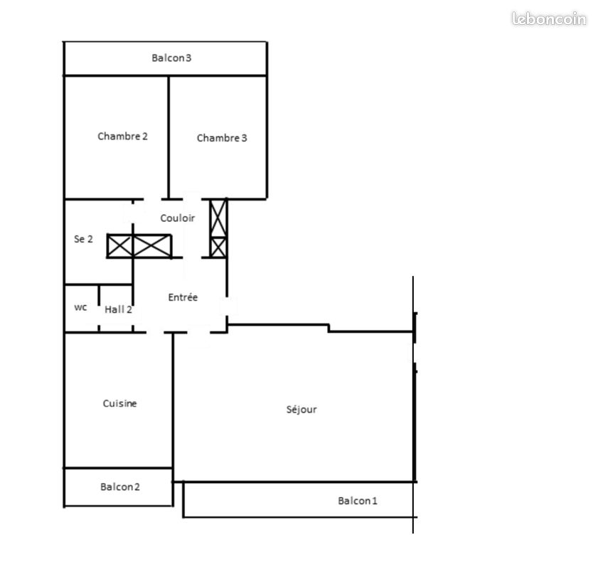 Appartement 5 pièces 100 m² · à Decazeville · 100 m² · 660 €/mois