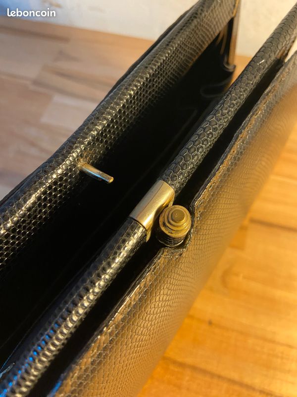 Lot De 2 Petits Sacs à Main Vintage Années 50/60 - Un En Cuir, Un En Vinyle - Style Soirée/Greaser - Occasion Bon état