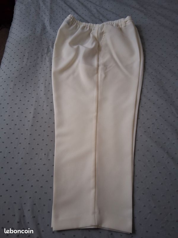 Pantalon blanc afibel femme (image 1)