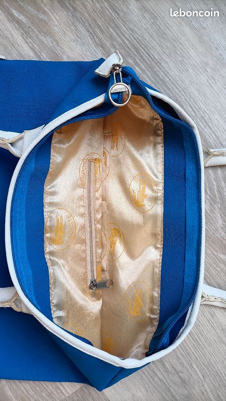 Sac Lacoste femme bleu vintage (image 3)