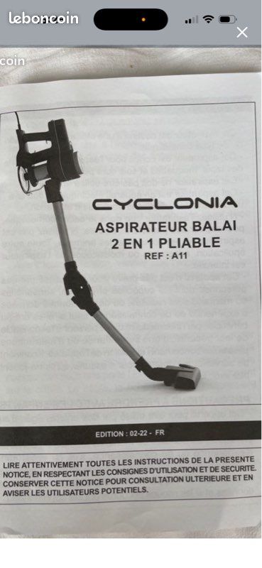 Balai aspirateur CYCLONIA NEUF (image 2)
