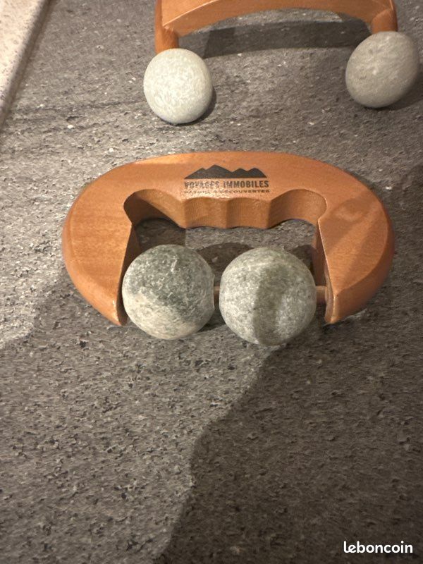 Coffret Massage Nature & Découvertes - De La Tête Aux Pieds - Neuf (bois De Schima Et Marbre)