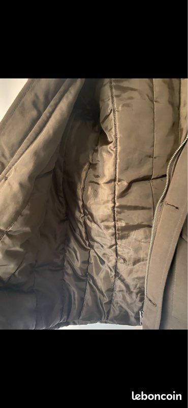 Manteau Parka kaki à capuche impeccable (image 2)