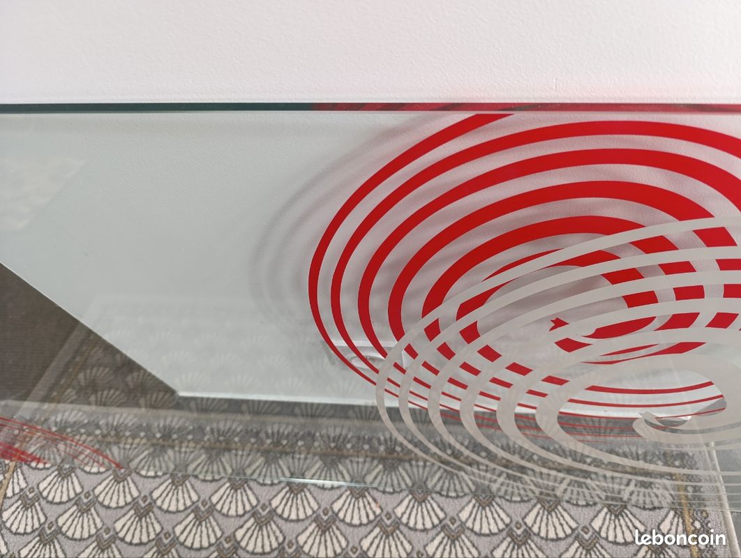 PLAQUE VERRE. Bureau ou table (image 3)