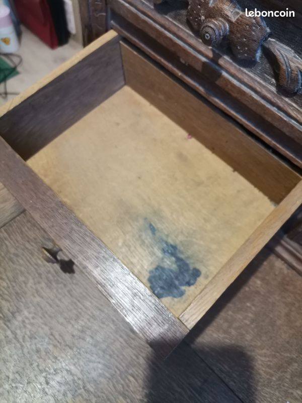 Bureau ancien à gradin en chêne – fin XIXᵉ siècle – très bon état (image 14)