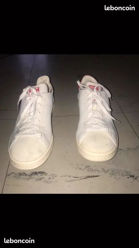 Adidas Stan Smith Rouge/Blanc Tissus Chaussures