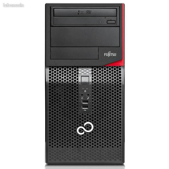 PC Fujitsu Esprimo P420 Tour Ecran 22 Intel I3-4130 RAM 8Go SSD 2To