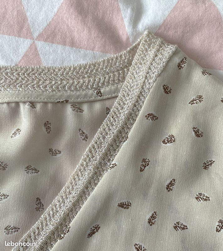 Haut top femme fluide beige Taille S (36/38) Vêtements