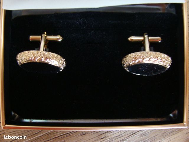 Boutons De Manchettes Swank Grand Prix – Occasion Très Bon état – Doré – Style Vintage élégant – Accessoire Homme