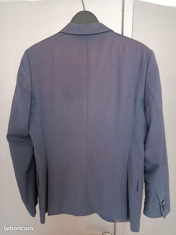 Veste de costume Zara bleue taille 50 100% polyester (image 2)