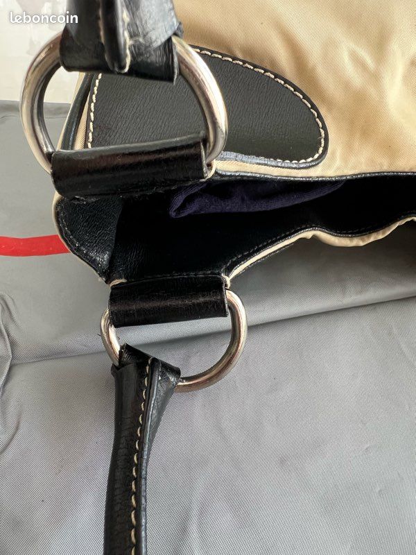 Sac « Prada Cleo », ivoire et noir (image 6)