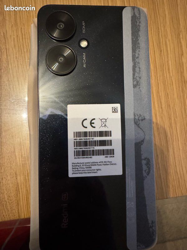 Téléphone Redmi 13C 128GB neuf avec coque (image 3)