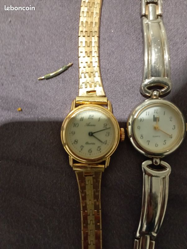 Lot de 2 montre dont une en or 18 carats en bon état (image 3)