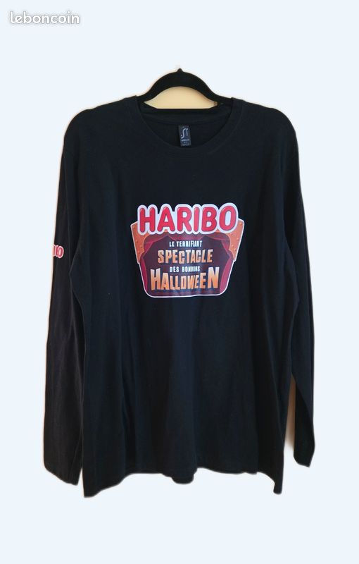 T-shirt Manches Longues Haribo Noir Taille S - Neuf Sans étiquettes