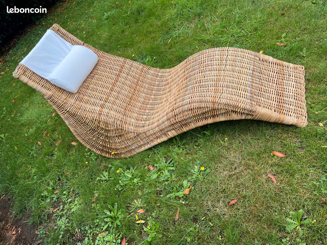 Chaise longue Karlskrona en osier IKEA très bon état (image 3)