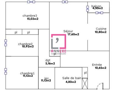 Appartement 329 000 € - 87 m²