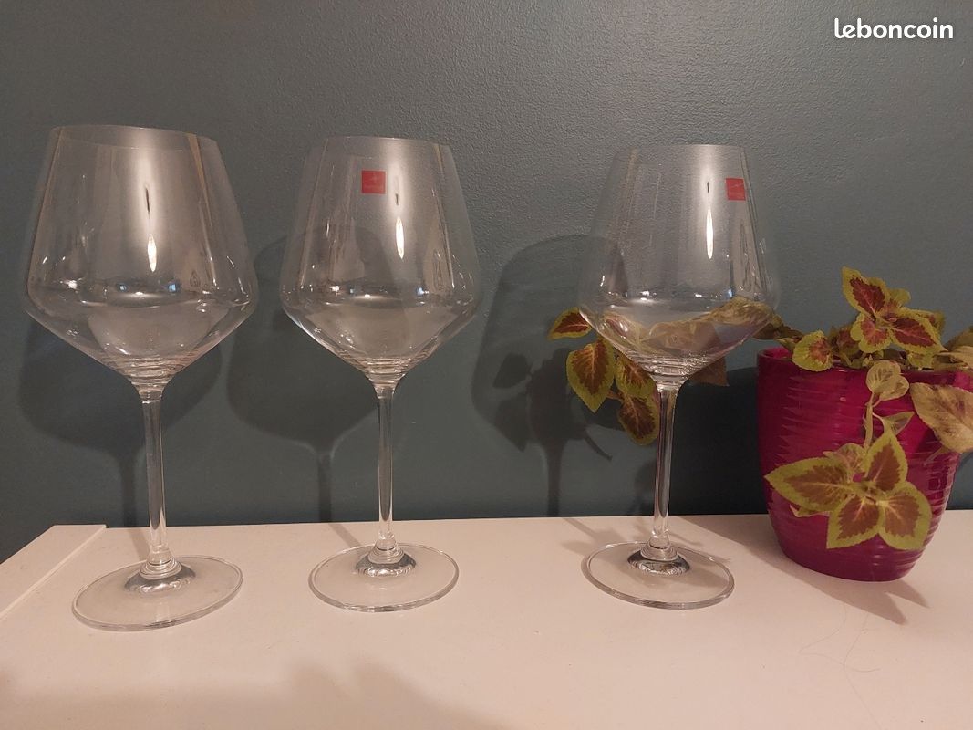 Lot De 6 Verres à Liqueur Dublino Bormioli Rocco 34 Ml - Gradués 2 Cl - Anneau Rouge