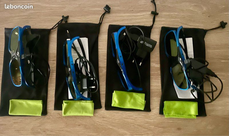 Lot de 4 lunettes 3D actives Hi-SHOCK DLP-Link (YDD3PG) - Quasi neuves (image 3)