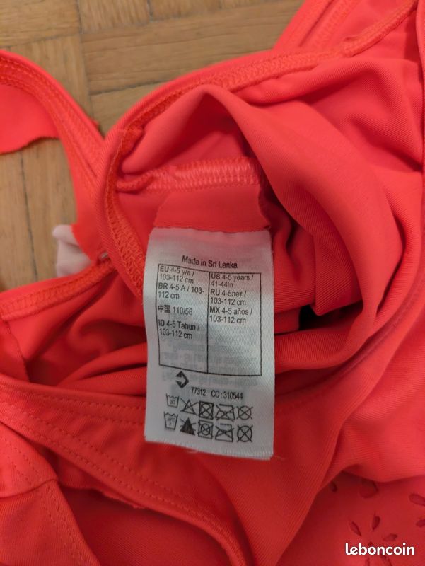 Lot 2 maillots de bain fille 4-5 ans TBE (image 4)