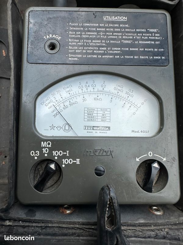 Megohmmètre à transistor METRIX MX 405 F (image 2)