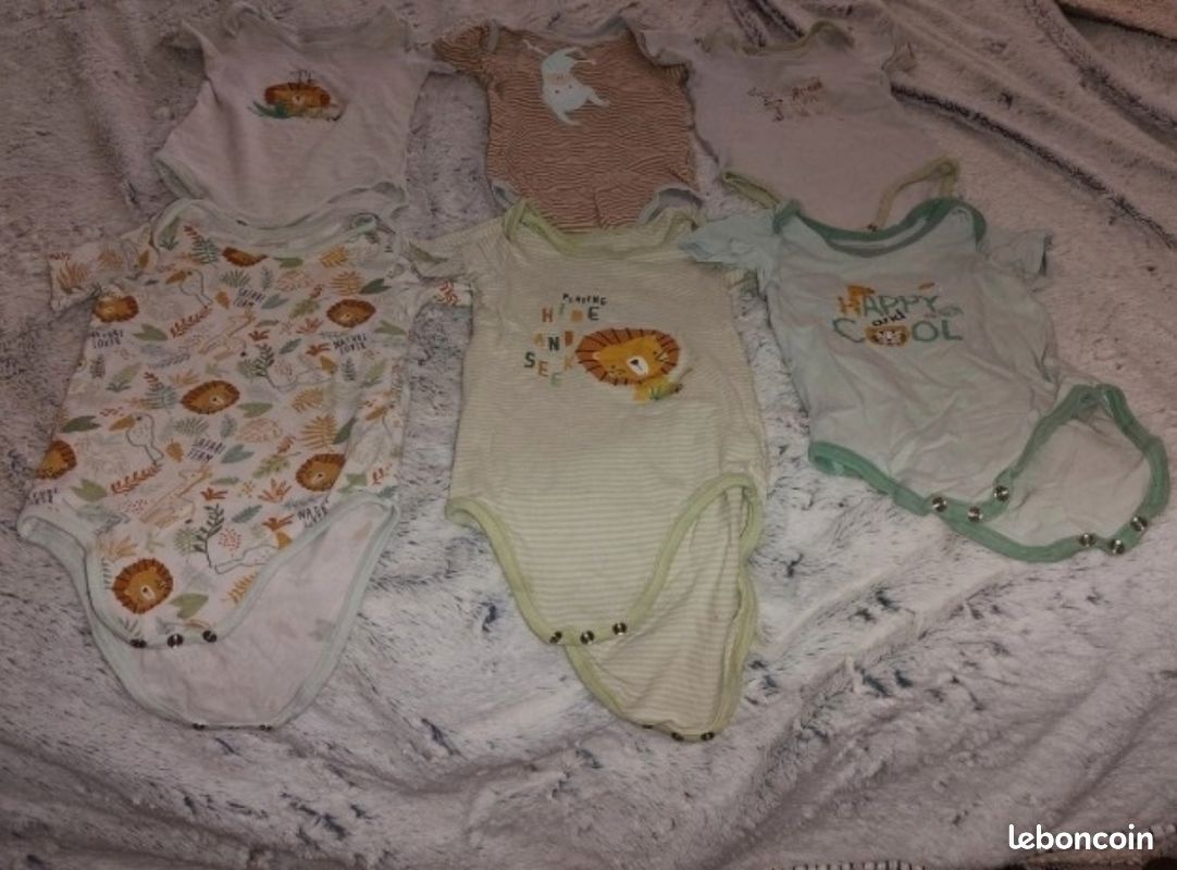 Lot de 28 bodies manches courtes garçon (image 1)