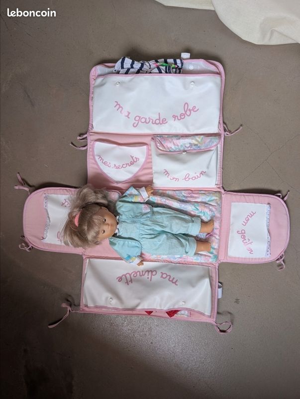 Lit parapluie pliable pour poupon avec sac de rangement 42x22xH31cm