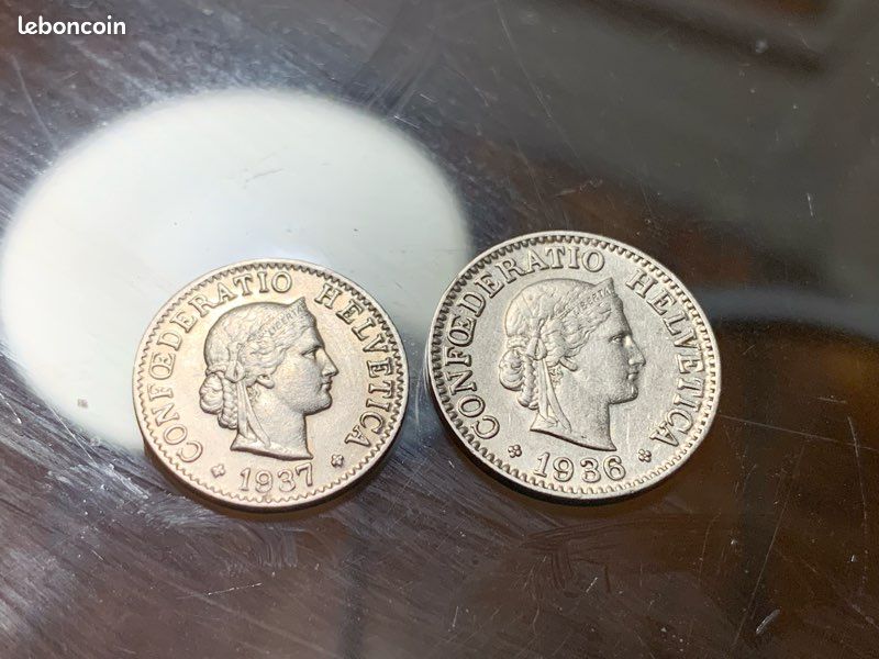 Pièces suisses anciennes Nickel SUP (image 1)