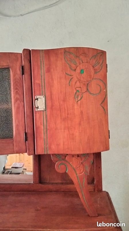 Meuble vaisselier ancien 2 corps (image 5)