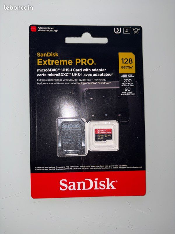GoPro HERO 4K + SanDisk Extreme PRO 128 Go – Neuf scellé (image 3)