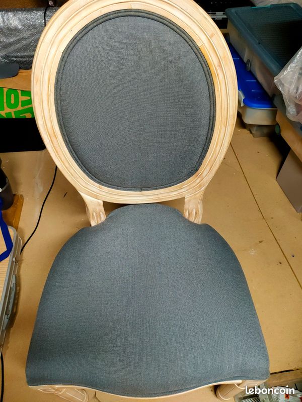 4 Chaises état neuf gris bleu (image 1)