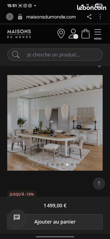 Table à manger maison du monde (image 3)