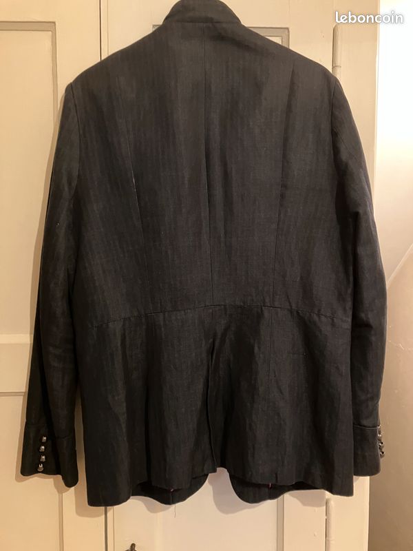 Veste bleu marine col officier H et M (image 2)