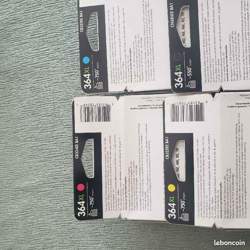 HP 364 Black Cyan Magenta Yellow Ink Cartridge Combo Pack (image 3)