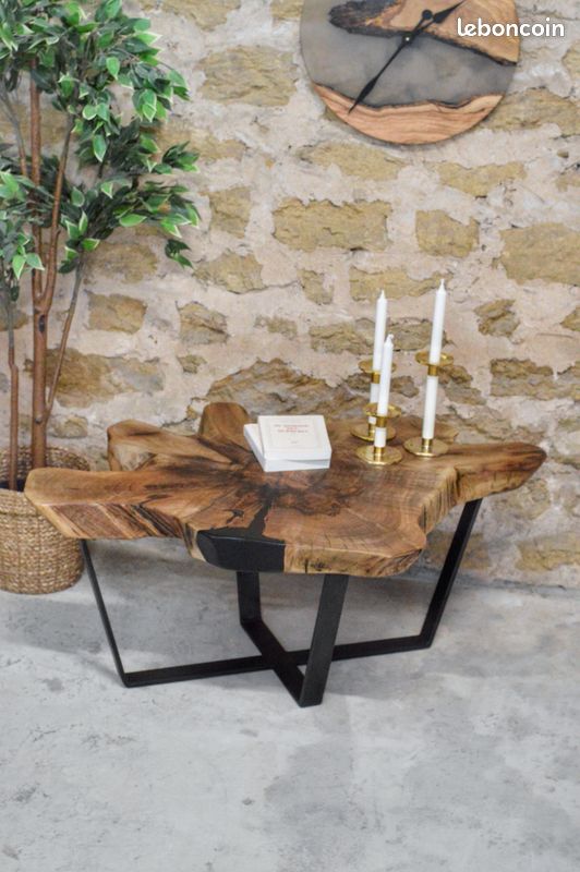 Table basse souche noyer (image 1)