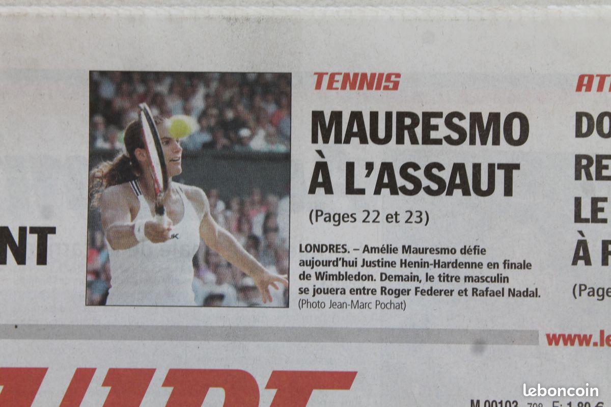 L'Equipe du 8/7/2006 - Coupe du Monde 2006 - Zizou - L'Ange Bleu - 2ème Finale - Agassi - Amélie Mauresmo - Brahim Asloum - McEwen (image 3)
