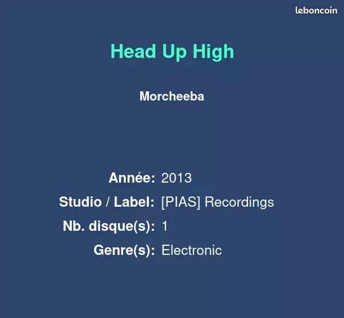 Head Up High - Morcheeba (image 2)