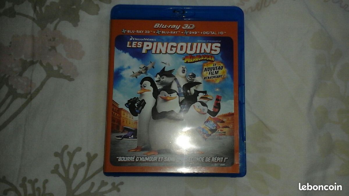 Blu ray 3d+ blu ray +dvd " les pingouins de madagascar " (image 1)