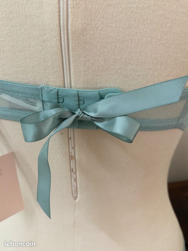 Ensemble lingerie Valisere Spot Joyeux bleu vert taille 90B 40 neuf avec étiquette (image 7)