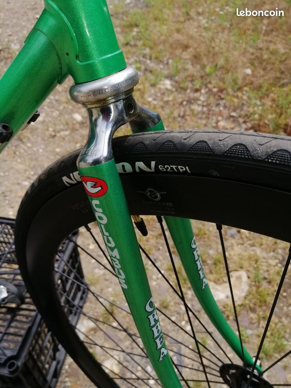 Velo fixie cadre colombus jantes profiler transmission neuve plateaux chaine pignon neuf (image 3)