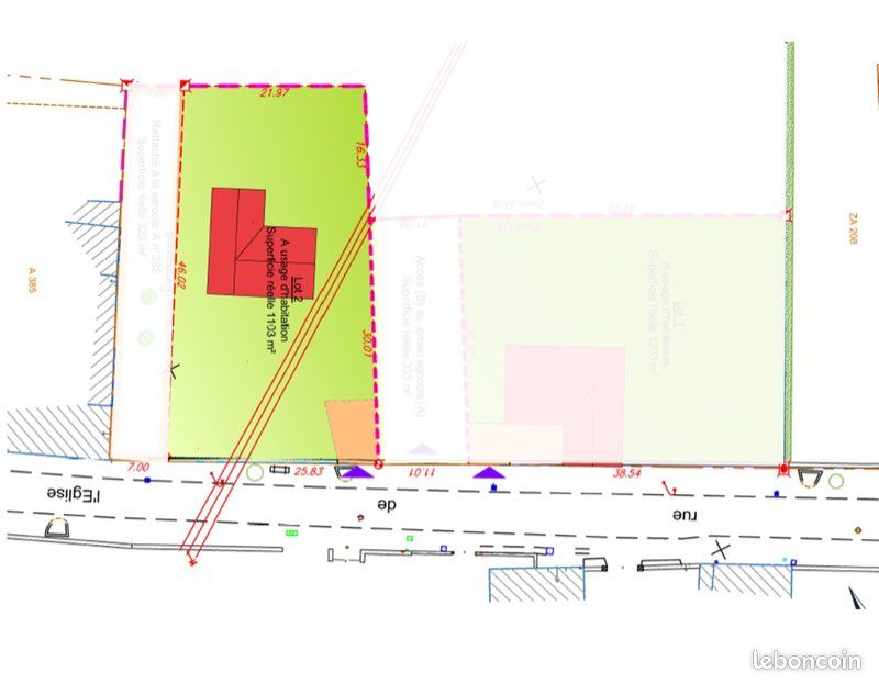 Terrain viabilisé – 1103m² · à Chaudenay · 95 000 €