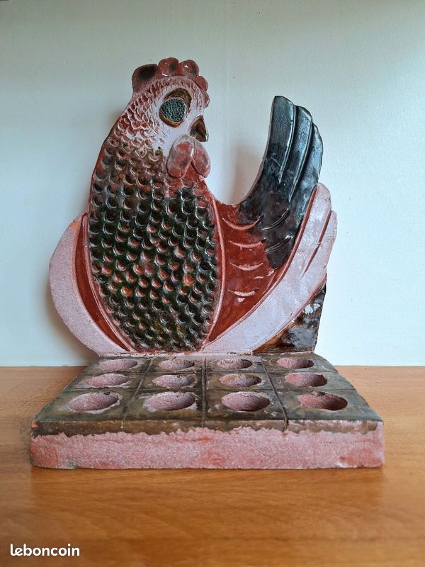 Photophore Poule En Terre Cuite – Signé – État Neuf – Déco Campagne