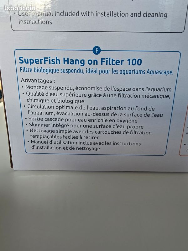 Filtre aquarium a cascade superfish (image 3)