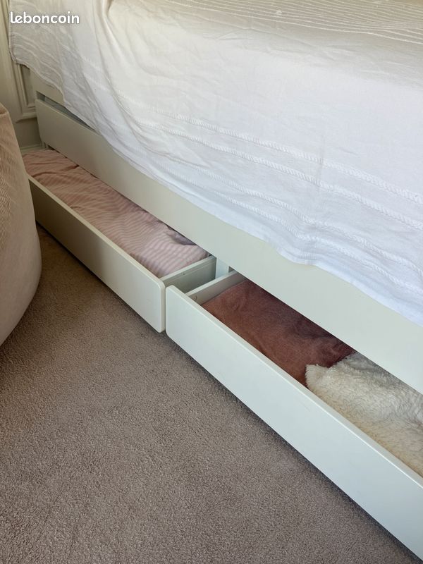 Lot de 2 lits SLÄKT IKEA + 2 grands matelas IKEA (image 4)