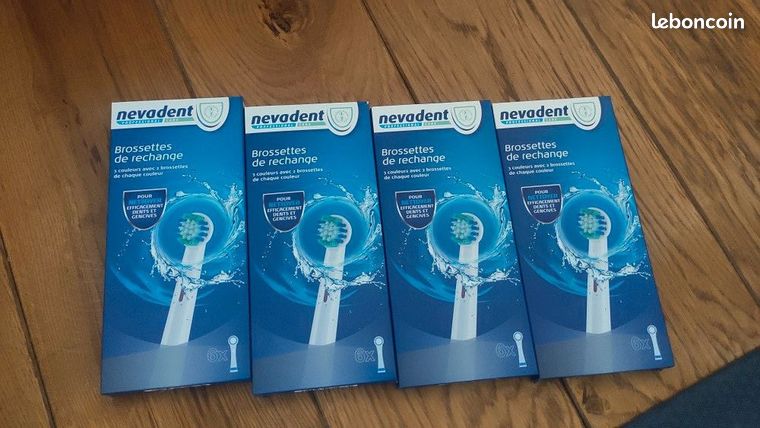 Lot De 6 Brossettes Nevadent Pour Brosse à Dents électrique NZAE 3.7 A1 / NBZ 45 A1 - Neuf