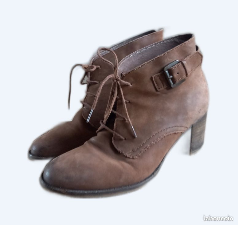 Bottines à talons marron Eram Chaussures