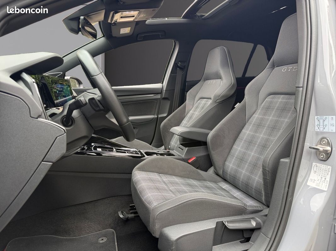 Volkswagen golf 2.0 tdi scr 200 dsg7 gtd/apple carplay/toit ouvrant/attelage/harman kardon/garantie 12 mois (image 4)